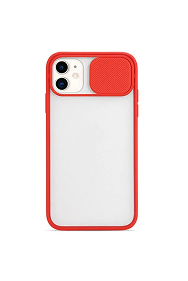 Ally İphone 12 Mi̇ni̇ 5.4 Kamera Koruyucu Sürgülü Şeffaf Kılıf-(1903) - Dropx1088-9859