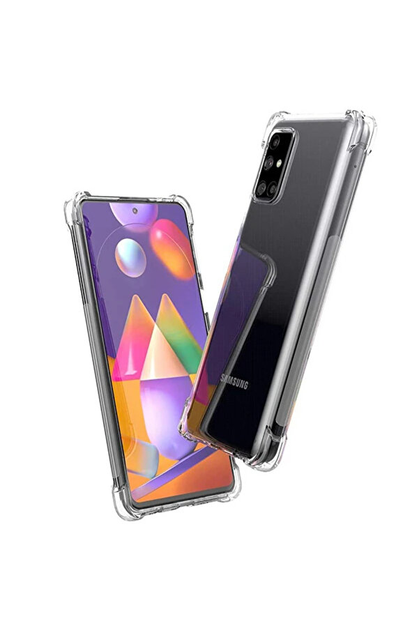 Ally Sm Galaxy M31 Anti̇-Drop Darbe Emi̇ci̇ Si̇li̇kon Kılıf Shockproof Kılıf-(190 - Dropx5020-7300