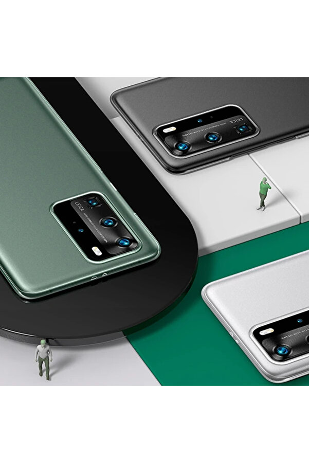 Huawei̇ P40 Wi̇ng Case Ultra İnce Şeffaf Kılıf-(1903) - Dropx4367-7446