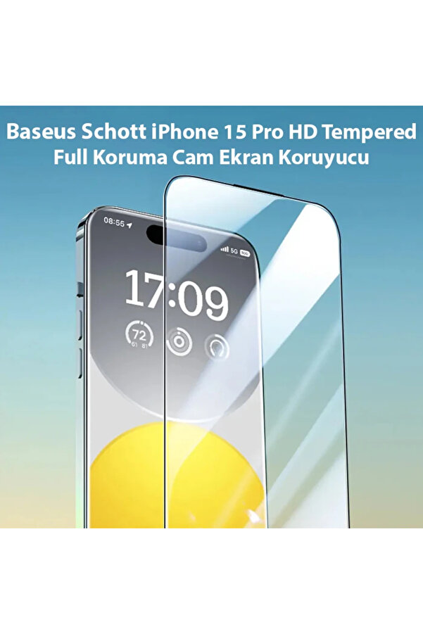 İphone 15 Pro Hd Tempered Full Koruma Cam Ekran Koruyucu-(1903) - Dropx1132-2418