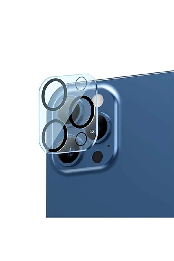 İphone 12 Pro Max 6.7 Full Tempered Kamera Lens Koruma Camı 2Set-(1903) - Dropx6842-3908