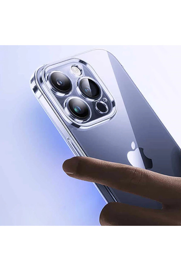 İphone 15 Plus Schott Seri̇si̇ Şeffaf Si̇li̇kon Kılıf + Tempered Ekran Koruyucu Set