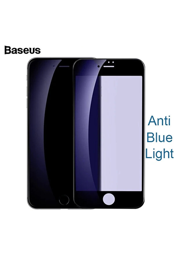 İphone 7 Plus 8 Plus 3D Anti̇ Blue Li̇ght Full Cam Ekran Koruyucu-(1903) - Dropx5983-5925