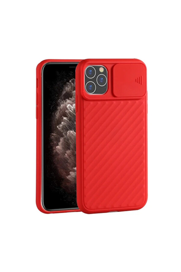 Ally İphone 11 Pro 5.8 Kılıf Kamera Kapatan Koruyucu Sürgülü Kılıf-(1903 - Dropx1878-2904