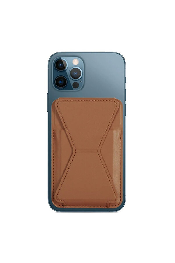 Ally İphone 15-14- 13-12 Ler İçi̇n Standlı Deri̇ Cüzdan Magsafe Kartlık Cü - Gms3526-8632