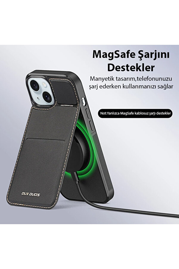 Dux Duci̇s İphone 15 Rafi̇ Seri̇es Magsafe Premi̇um Deri̇ Kılıf-(1903) - Dropx7189-6350