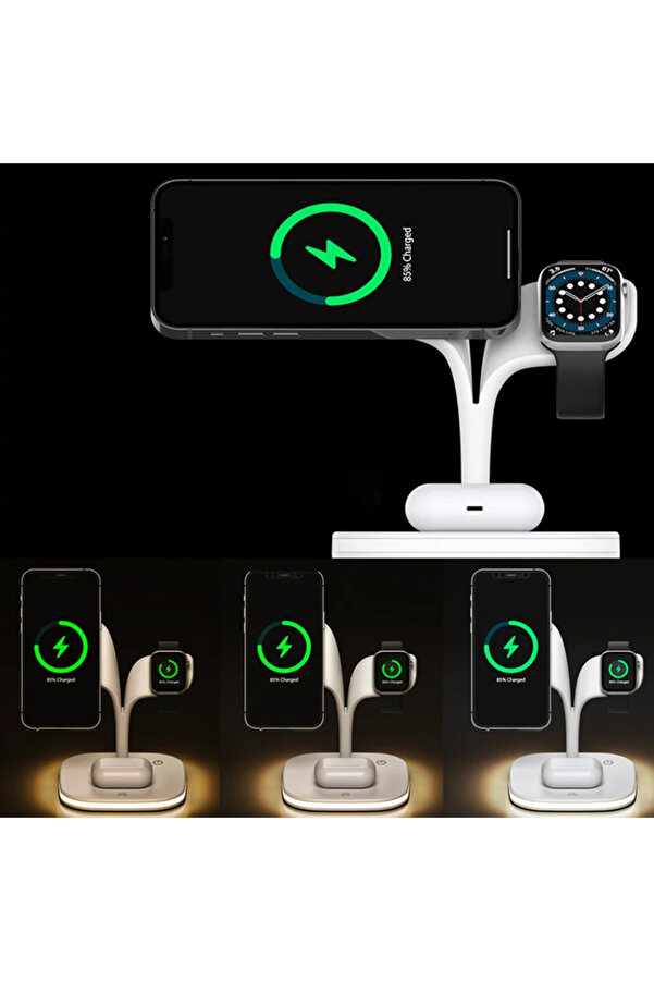 Ally 5İn1 İphone 15-14-13-12 Apple Watch Tutucu Kablosuz Şarj İstasyonu Hızlı Ş - Gms8529-1744