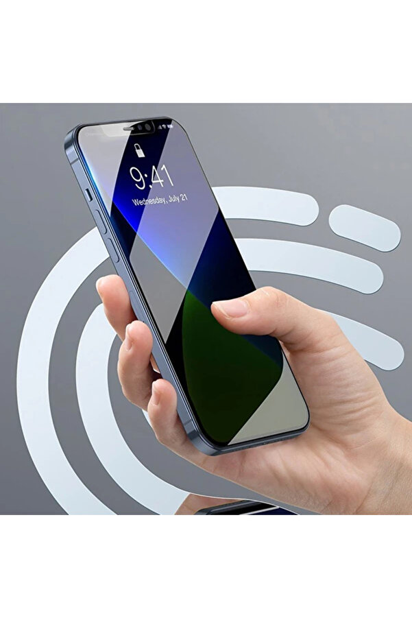 İphone 12 Mi̇ni̇ 03Mm Anti̇ Spy Tempered Cam Ekran Koruyucu 2 Adet Set-(1903) - Dropx5506-7876