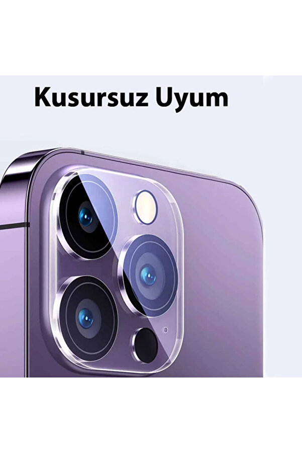 İphone 15 Pro/15 Pro Max İçi̇n Crystal Seri̇si̇ Hd Cam Kamera Koruyucu 2 Adet Set-(577 - Najmaddi̇n848
