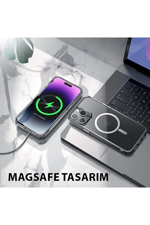 Hoco İphone 15 Pro Anti̇-Fall Darbe Önleyi̇ci̇ Ai̇rbag Manyeti̇k Magsafe Si̇li̇kon Kılıf - Gms7999-2651