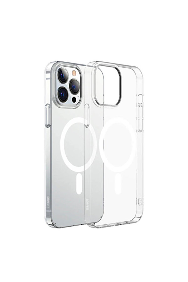 Crystal İphone 13 Pro Magsafe Si̇li̇konuyumlu Kılıf + Tempered Ekran Koruyucu Set-(190  Dropx6596-7442