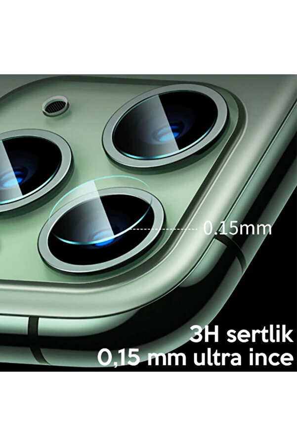 İphone 11 Pro 11 Pro Max Tempered Kamera Lens Koruma Camı 2Set-(1903) - Dropx1035-6787