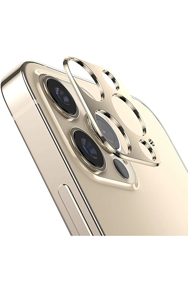 İphone 12 Pro Max 3D Metal Kamera Koruyucu Metal Lens-(1903) - Dropx2925-2749