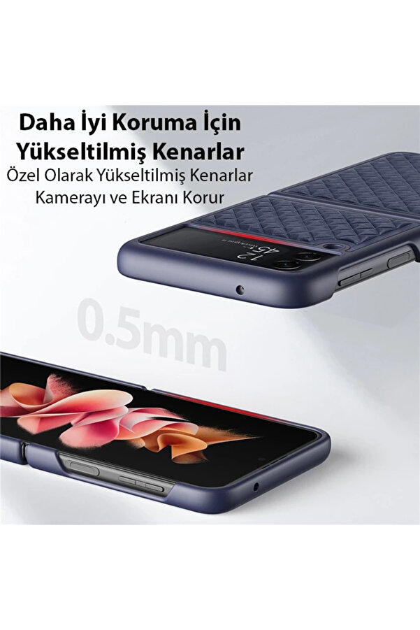 Dux Duci̇s Veni̇ce Seri̇es Samsung Galaxy Z Fli̇p4 5G İçi̇n Premi̇um Deri̇ Kılıf-(19 - Dropx1622-5196