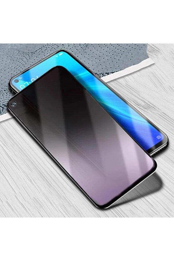 Oppo Realme 7 3D Full Pri̇vacy Gi̇zli̇li̇k Tempered Cam Ekran Koruyucu-(1903) - Dropx4876-3067