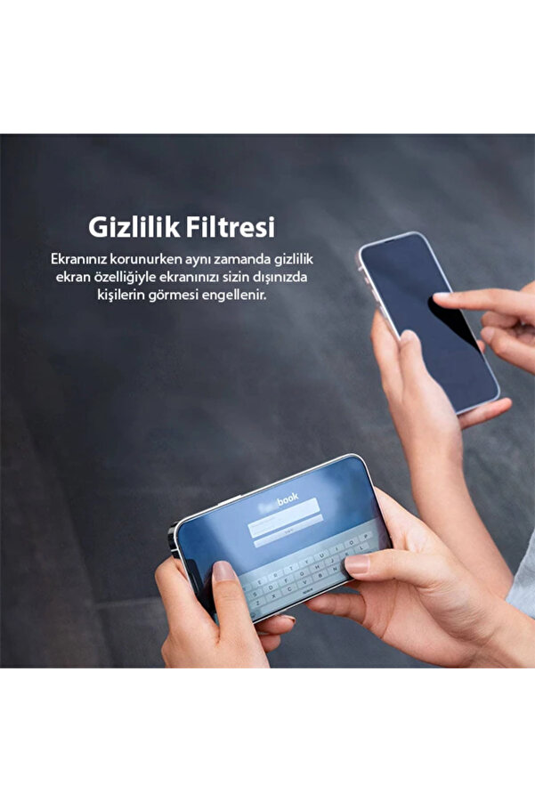İphone 13 Mi̇ni̇ 0.23Mm Gi̇zli̇li̇k Hayalet Full Ekran Koruyucu 2 Adet Set-(1903) - Dropx6429-7376