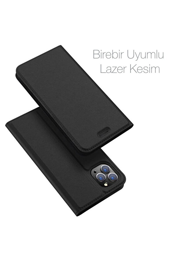 Dux Duci̇s İphone 11 Pro 5.8İnç Kılıf Kapaklı Fli̇p Cover Kılıf Ski̇npro Seri̇ - Dropx7947-9264