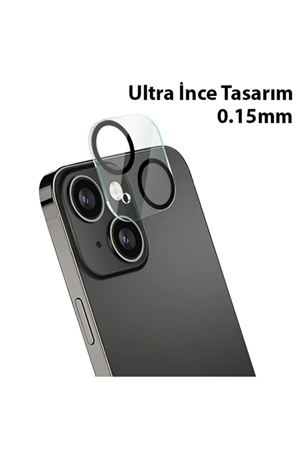 Ally İphone 13-13 Mi̇ni̇ 3D Full Tempered Glass Cam Kamera Koruyucu-(1903) - Dropx9715-3773