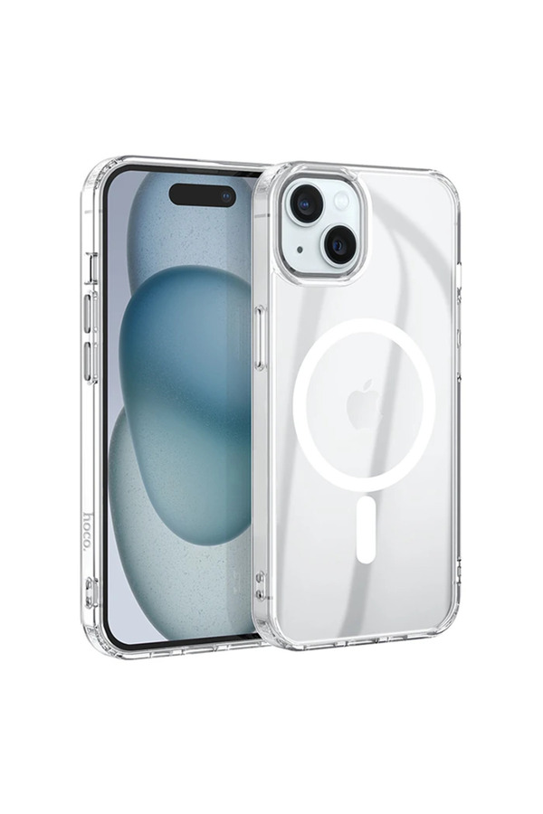 Hoco İphone 15 Plus Anti̇-Fall Darbe Önleyi̇ci̇ Ai̇rbag Manyeti̇k Magsafe Si̇li̇kon Kılı - Gms3415-3513