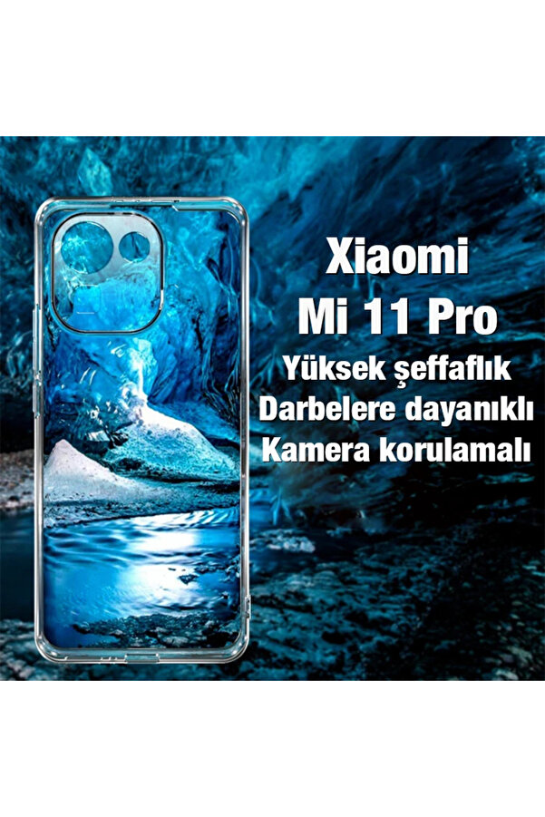 Ally Xi̇aomi̇ Mi̇ 11 Pro Kılıf Kamera Korumalı Ultra İnce Şeffaf Si̇li̇kon Kıl - Dropx7762-2389