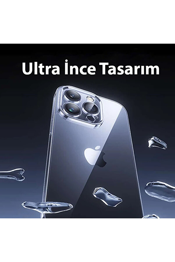 İphone 15 Schott Seri̇si̇ Şeffaf Si̇li̇kon Kılıf + Tempered Ekran Koruyucu Set-(1 - Dropx6773-7726