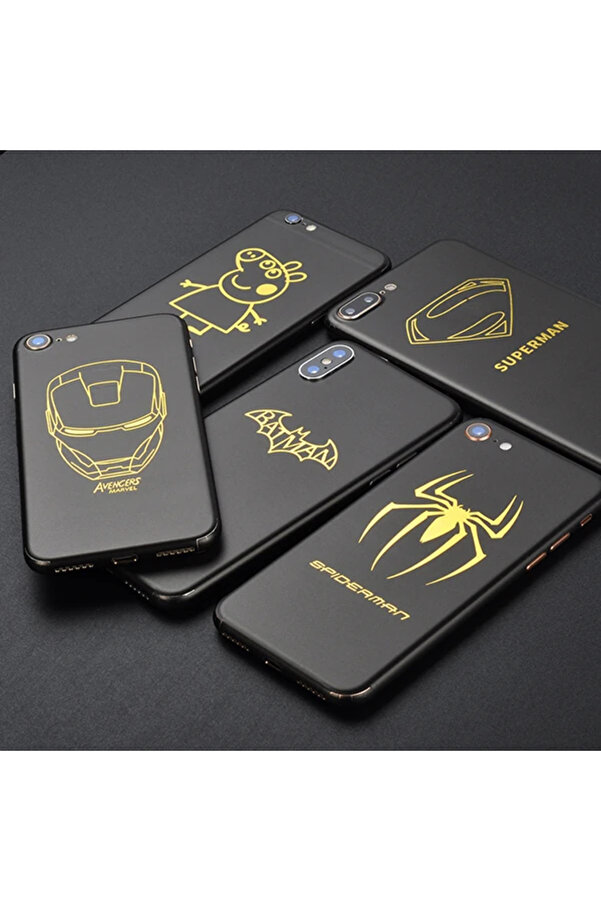 İphone X Xs Desenli̇ Telefon Kaplaması Arka Sti̇cker-(1903) - Ust4311-4985