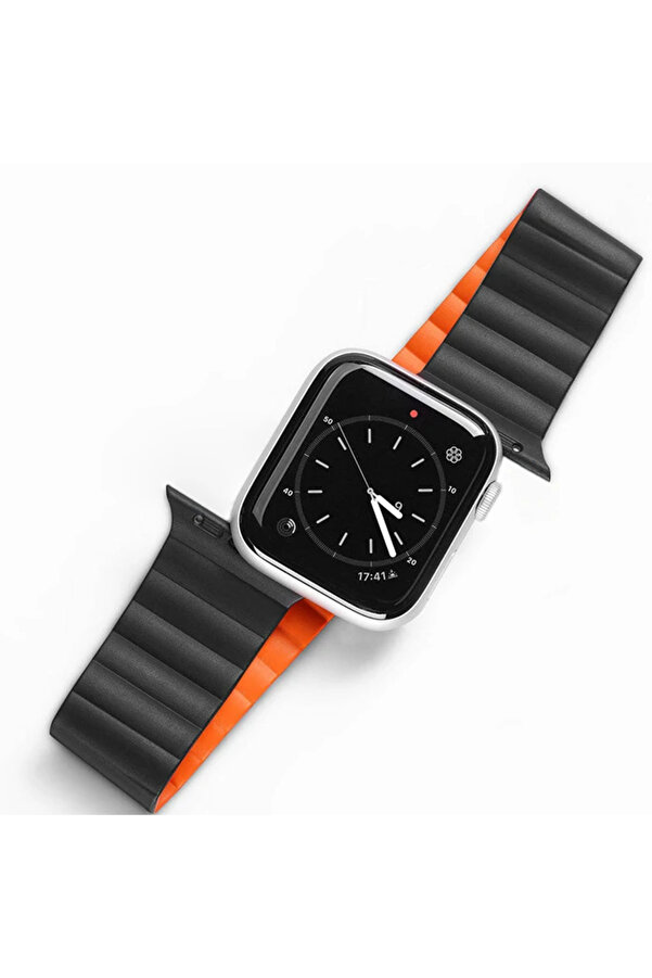 Dux Ducıs Apple Watch 42/44/45Mm İçi̇n Manyeti̇k Zi̇nci̇r Versi̇yon Pu Deri̇ Kayış - Dropx2500-9294