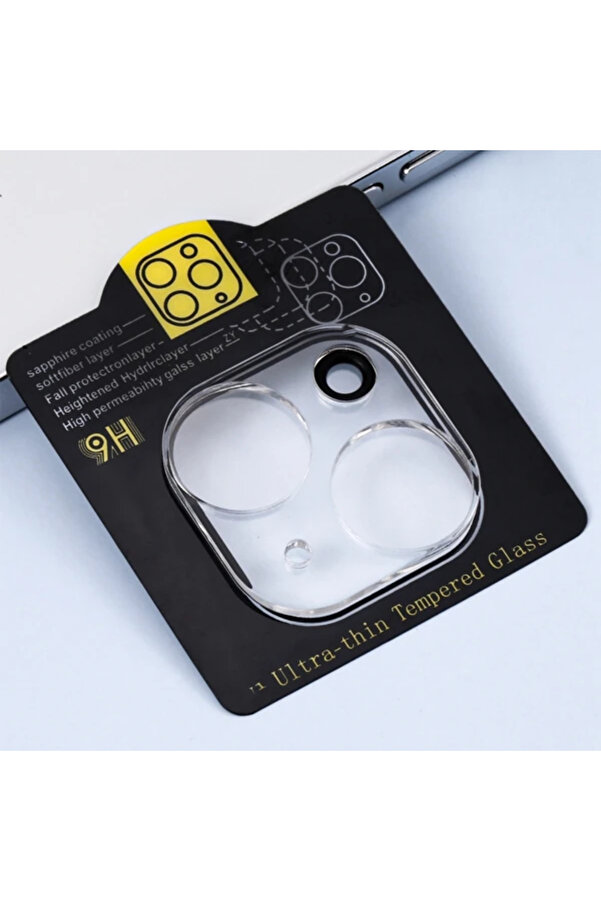 Ally İphone 14 -14 Plus 3D Full Tempered Glass Cam Kamera Koruyucu-(1903) - Dropx6346-4044