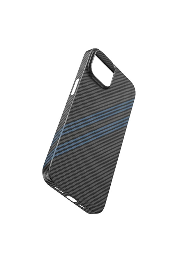 İphone 14 Plus 6.7 Uyumlu  Kılıf Kevlar Texture Darbe Emi̇ci̇ Telefon Kılıfı-(19 - Dropx2192-6530
