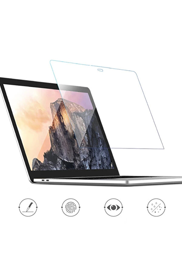 Macbook Pro 13 A2289/A2251 2020 Tempered Cam Ekran Koruyucu-(5775) - Tms7853-1234 Uyumlu