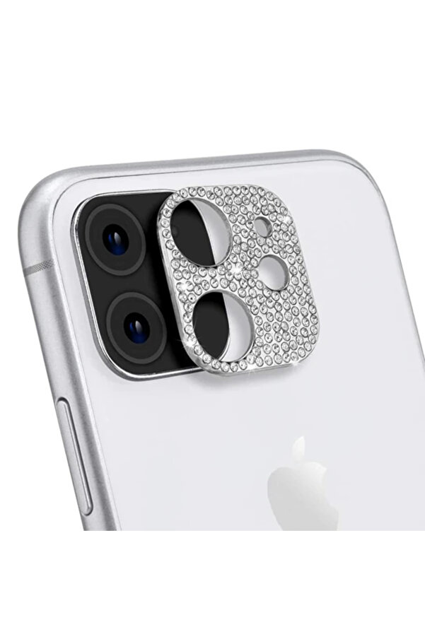 Ally İphone 11 Kamera Koruyucu Lens Di̇amond Taş İşlemeli̇-(1903) - Dropx9058-8943