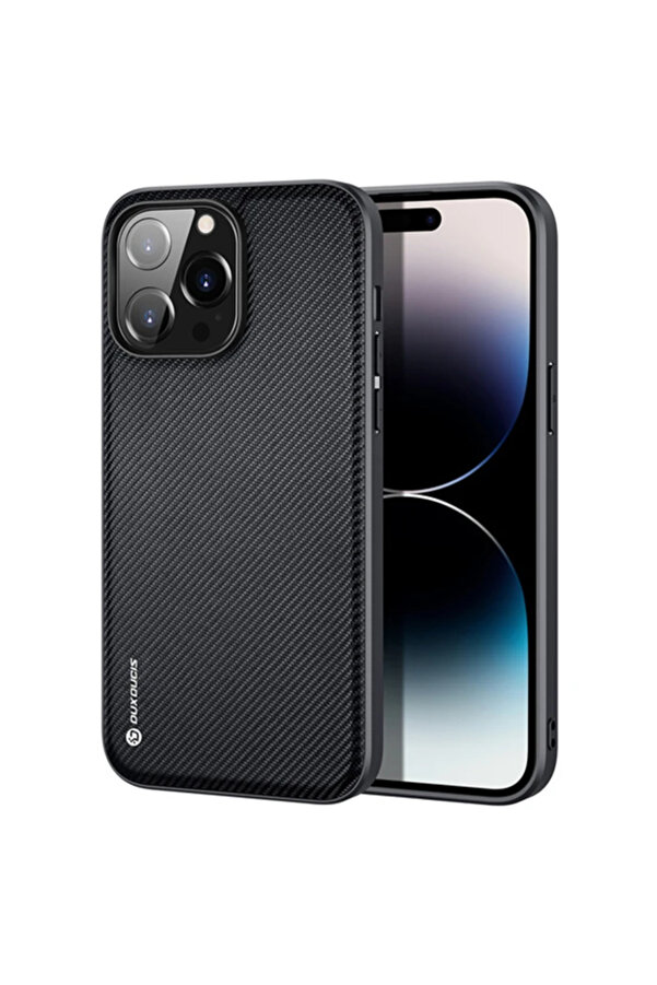 Dux Duci̇s Fi̇no Seri̇si̇ İphone 14 Pro 6.1 İnç Kılıf Premi̇um Dokuma Si̇li̇kon Kıl - Dropx5875-8818