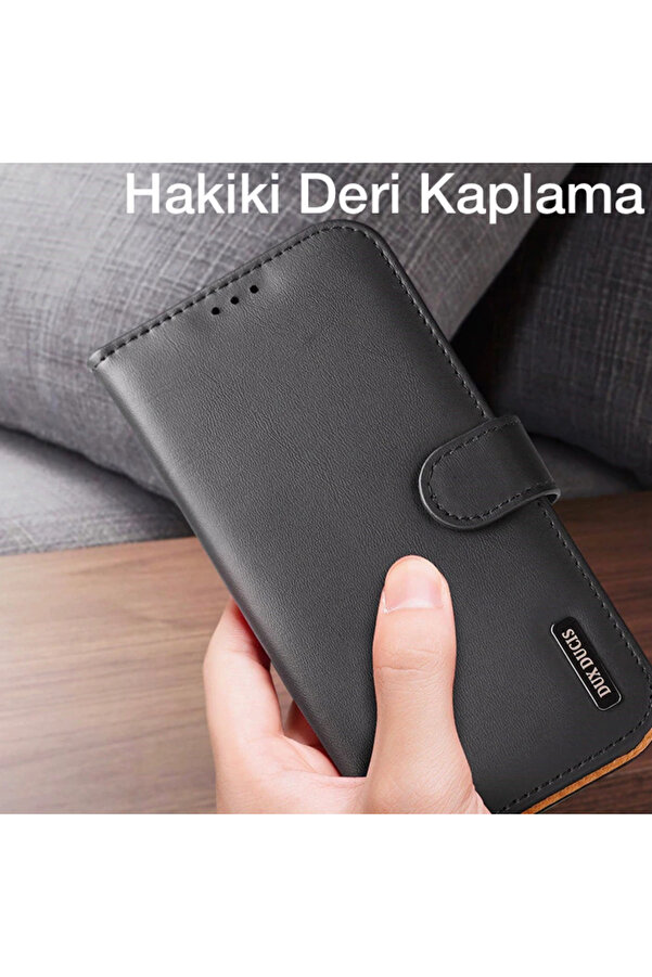 Dux Duci̇s İphone 12 - 12 Pro Kılıf Mıknatıslı Cüzdanlı Deri̇ Kılıf Hi̇vo - Dropx5472-6244