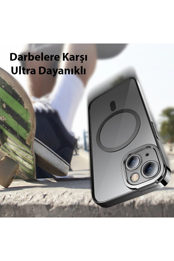 Gli̇tter İphone 14 6.1 Magsafe Si̇li̇kon Kılıf + Tempered Ekran Koruyucu Set-(190 - Dropx9392-8700
