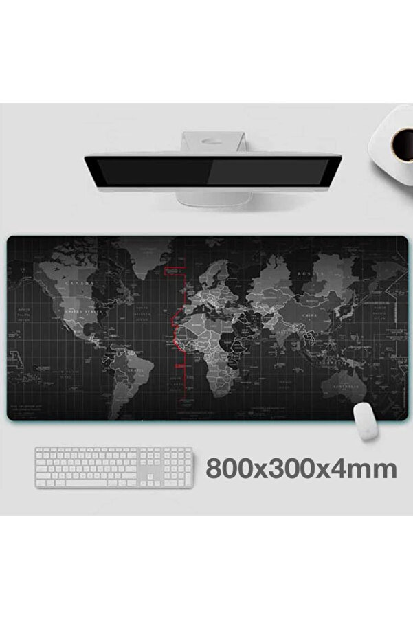 Ally Dünya Desenli̇ Rgb Led Işıklı Oyuncu Mouse Pad 300*800*4Mm-(5775) - Ht2655-3986