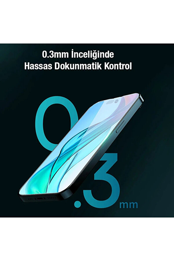 Crystal Seri̇si̇ İphone 15 Plus Full Koruma Tempered Cam Ekran Koruyucu-(1903) - Dropx7001-9214