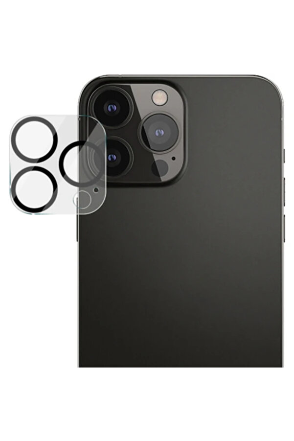 Ally İphone 13 Pro-13 Pro Max 3D Full Tempered Glass Cam Kamera Koruyucu-(1903) - Dropx4333-6951
