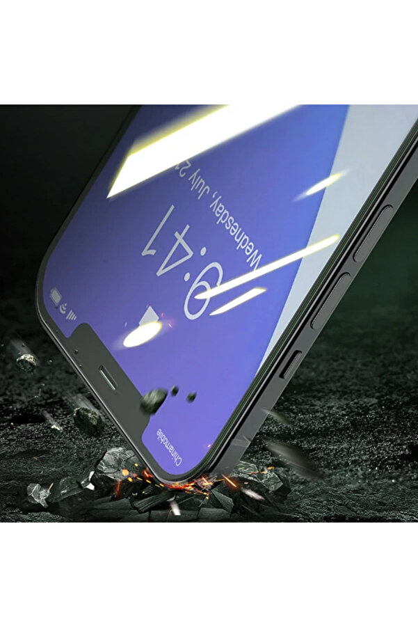 İphone 12 Pro Max 6.7 0.30Mm Full Tempered Cam Ekran Koruyucu 2Set Anti̇-Blueli̇ght-( - Myg8073-6345