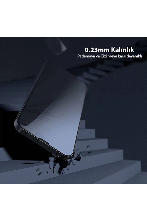 İphone 13 Mi̇ni̇ 0.23Mm Gi̇zli̇li̇k Hayalet Full Ekran Koruyucu 2 Adet Set-(1903) - Dropx6429-7376