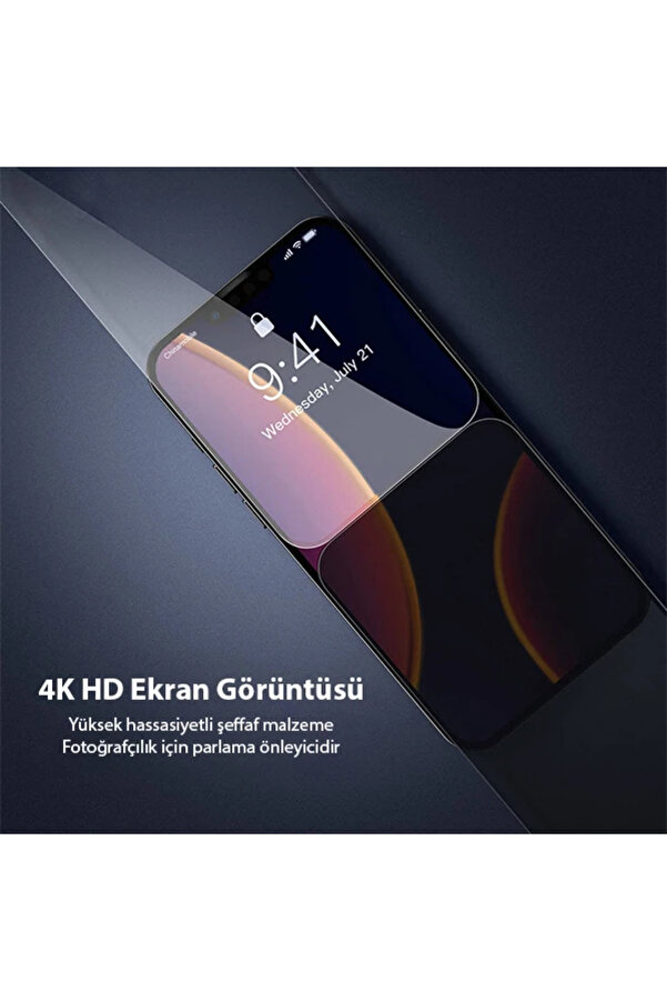 İphone 13 Mi̇ni̇ 0.23Mm Gi̇zli̇li̇k Hayalet Full Ekran Koruyucu 2 Adet Set-(1903) - Dropx6429-7376
