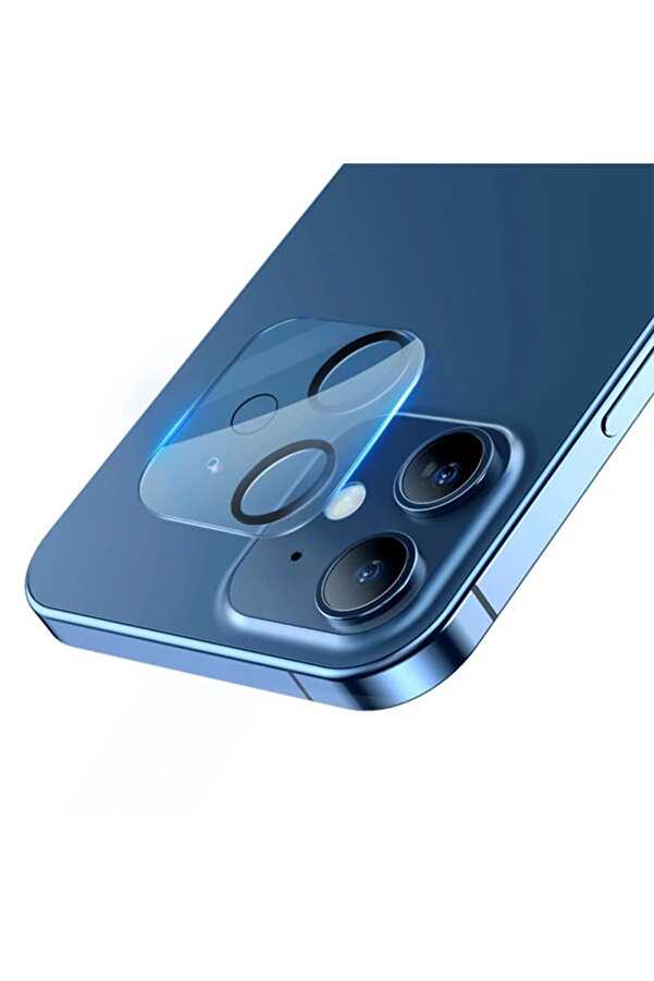 İphone 12 6.1 3D Full Kaplama Kamera Koruyucu Cam 2 Adet Set-(1903) - Dropx9970-9868