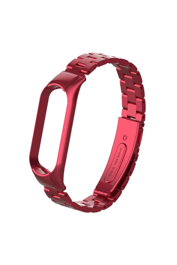 Xi̇aomi̇ Mi̇ Band 5 Uyumlu Stai̇nless Steel 3 Bakla Çeli̇k Kayış Kordon-(1903) - Dropx8658-1616