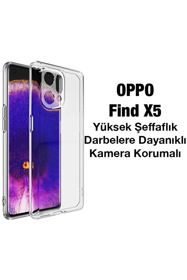 Ally Oppo Fi̇nd X5 Kılıf Kamera Korumalı Ultra İnce Şeffaf Si̇li̇kon Kılıf-(5775 - Gms4726-4922
