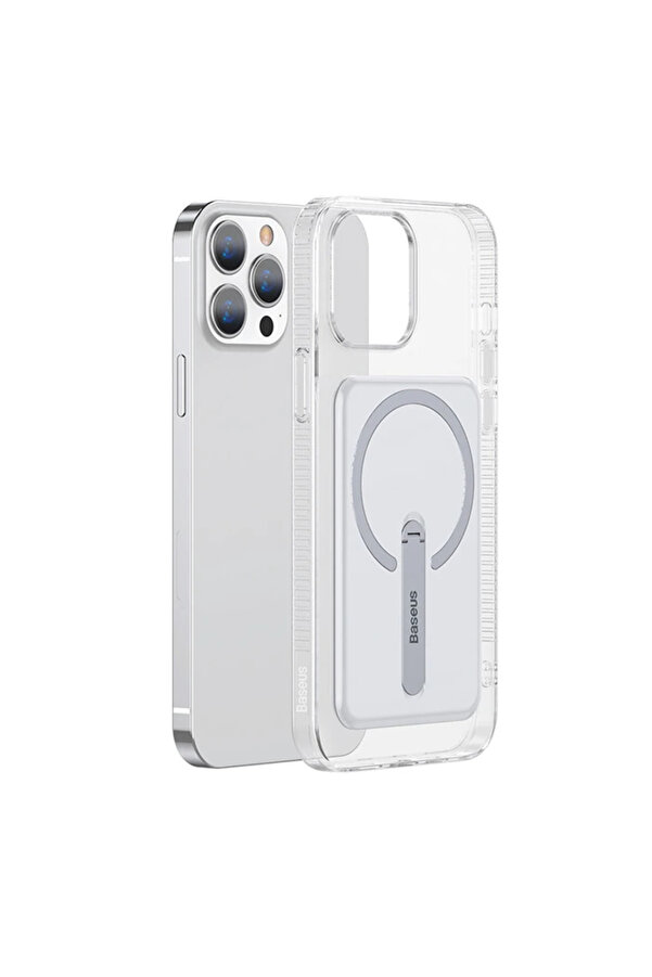İphone 13 Pro 6.1İnç Manyeti̇k Magsafe Standlı Si̇li̇kon Kılıf-(1903) - Dropx1584-6665