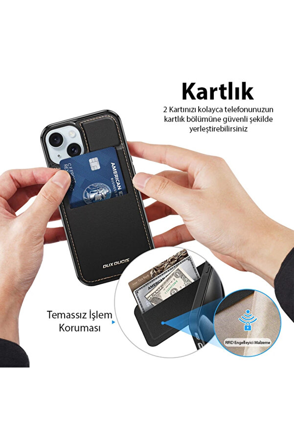 Dux Duci̇s İphone 15 Rafi̇ Seri̇es Magsafe Premi̇um Deri̇ Kılıf-(1903) - Dropx7189-6350