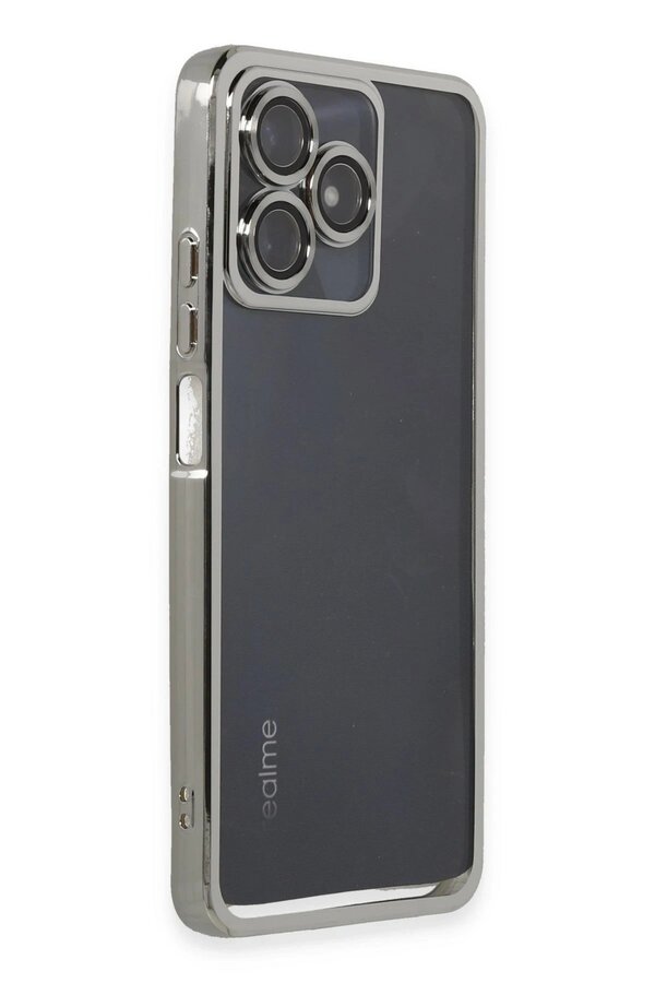 Realme C53 Kılıf Lensli̇ Si̇li̇kon - Gümüş - Dropx2385-6353