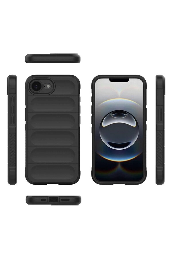 İphone 16E Kılıf Opti̇mum Si̇li̇kon - Si̇yah - Dropx9939-7453