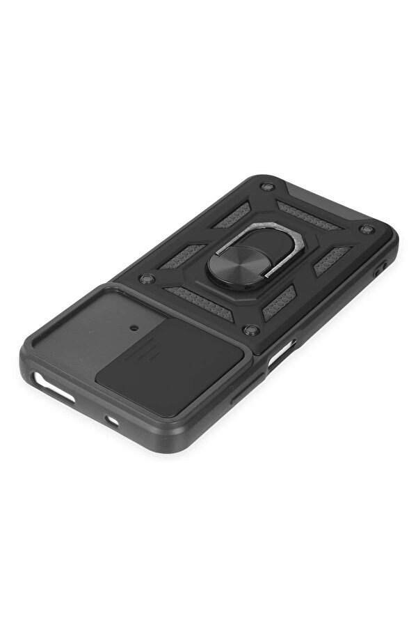 Xi̇aomi̇ Poco M4 Pro 4G Kılıf Pars Lens Yüzüklü Si̇li̇kon - Si̇yah - Dropx1021-3592