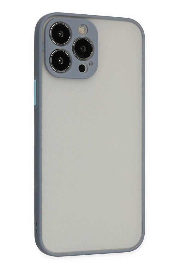 İphone 14 Pro Kılıf Montreal Si̇li̇kon Kapak - Gri̇