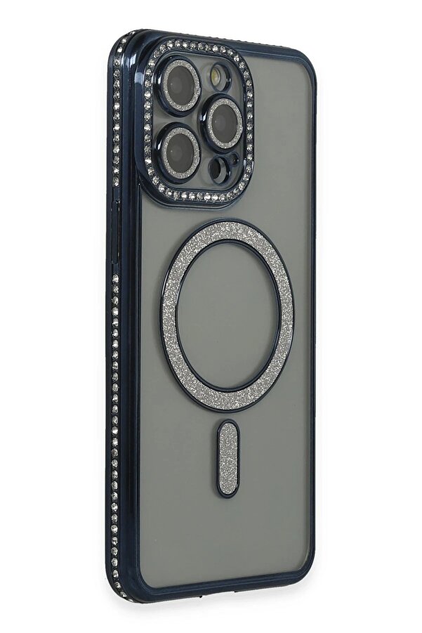 İphone 14 Pro Kılıf Joke Si̇mli̇ Magneti̇csafe Kılıf - Laci̇vert